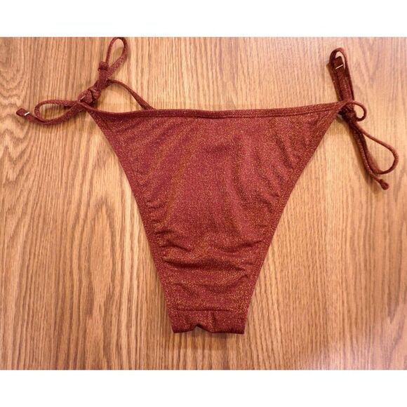 Wild Fable Halter Bikini Top & Matching Bottom - Brown Lurex, Size S | NWT - Picture 13 of 13